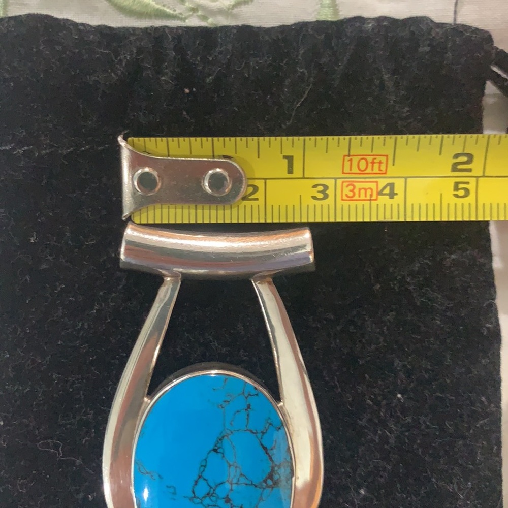 TURQUOISE STERLING PENDANT - Picture 3 of 7